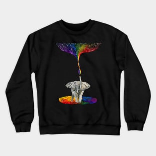 Rainbow Elephant Crewneck Sweatshirt